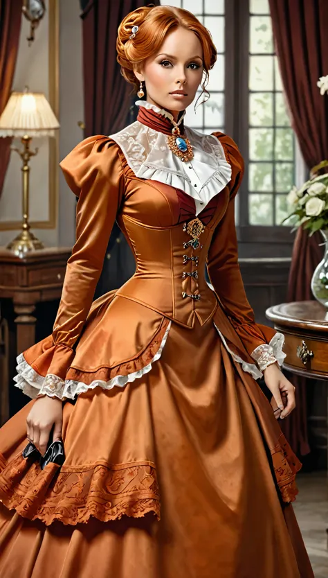 A beautiful Aristacrat woman with large elegant, hawk-like-nose, who embodies old fashioned class, sophistication, elgance as well as wholesome, natural beauty. curvy, thin-waist, wide-hips, swaying-hips. Laura Vandervoort. Oppulent historically accurate h...