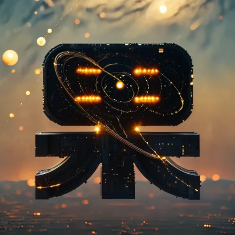 Fog and smoke film grain, Surreal universe, Circuit Board, a an epic (Constellation of planets on the background sky:1.7) Crying and emitting silver light, (Planetary shell :1.3) (wail:1.4) In desperation (Howl:1.3) On a long-vanished earth, Absolute darkn...