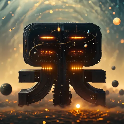 Fog and smoke film grain, Surreal universe, Circuit Board, a an epic (Constellation of planets on the background sky:1.7) Crying and emitting silver light, (Planetary shell :1.3) (wail:1.4) In desperation (Howl:1.3) On a long-vanished earth, Absolute darkn...