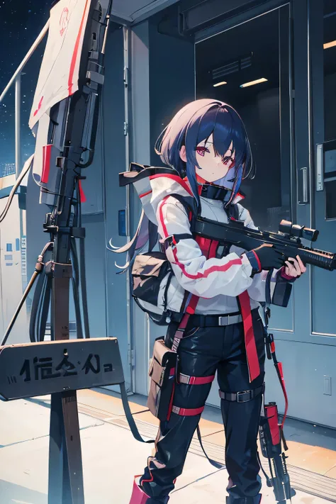 An anime sniper who comes from the modern future with modern clothes