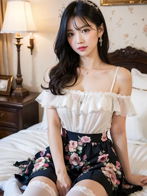 (((masterpiece))), (((Best Quality: 1.4))), ((Very detailed: 1.4)) , ((Genuine:1.4)), One Girl,(Bright lighting,Romantic atmosphere), Very cute、Unbelievable cuteness、Dreamy Background,,Black Hair, Attractive, , Soft Skin, Attractiveな美しさ, High quality image...