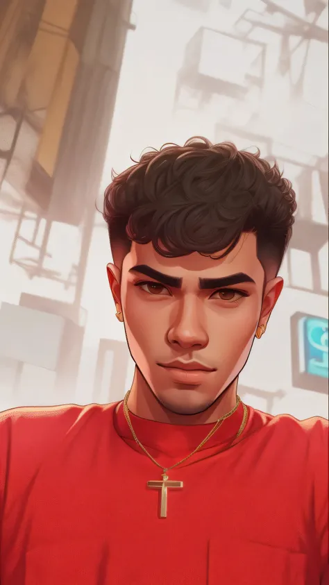 there is a young man with a cross necklace on his neck, ismail, thawan duchanee, ruan cute vtuber, mohamed chahin, mateus 9 5, riyahd cassiem, caio santos, 1, twink, ayan nag, nivanh chanthara, with accurate face, damien tran, profile picHD, (Best Detail),...