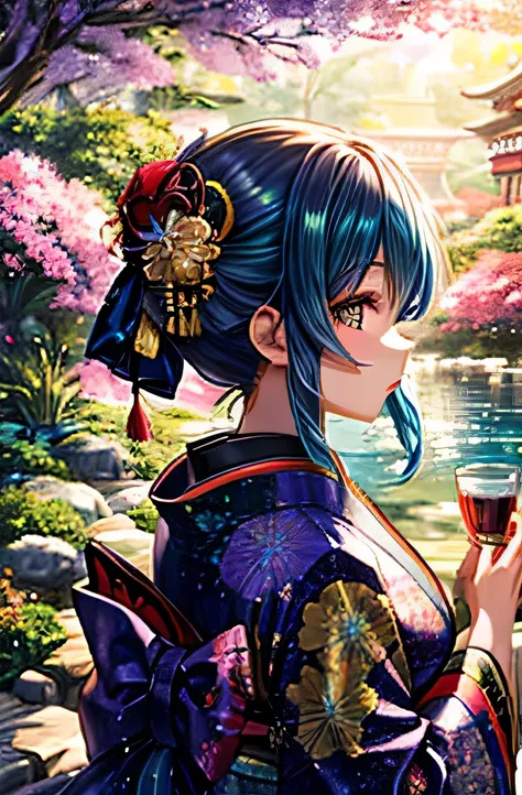 Character: Her name is "Shizuka". She is a woman of classical beauty and modern intelligence. Shizuka has a deep knowledge of the world of art and culture, and her knowledge is wide and deep.
BREAK
Costume: Shizuka wears a traditional kimono, but the desig...