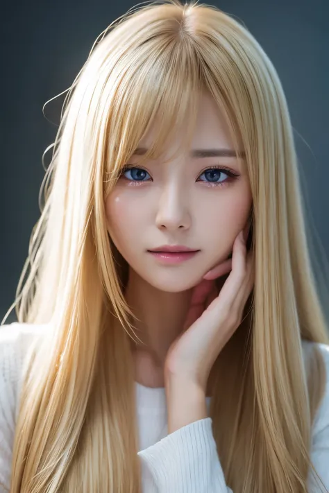 High image quality、4K.、Beauty、Blonde、Long Hair、cry