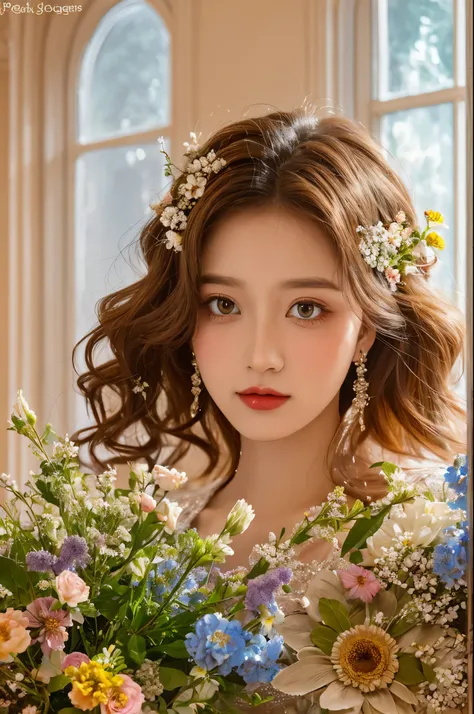 (No person:1.5), Natural light, beautiful 8K Ultra HD professional photography, sharp focus, stunning fantasy world, luxurious palace, sparkling jewels on top, detailed flowers, tiny flowers, leaves and stars reflecting light, enchanting look, vibrant colo...