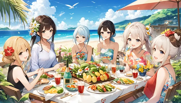 The summer wind brings everyone together for this once-a-year special gathering. The scene conveys the sentiment of not wanting to waste a summer. Friends reunite, cherishing each other’s company, while enjoying the pleasant Okinawan breeze.