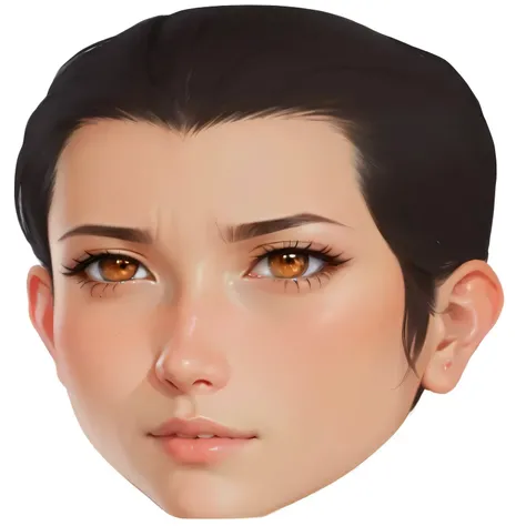 a close up of a person with a face of a man cartoon digital painting , high detailed face anime, detailed realistic face, realistic detailed face, realistic female portrait, kawaii realistic portrait, realistic beautiful face, realistic anime face, realist...