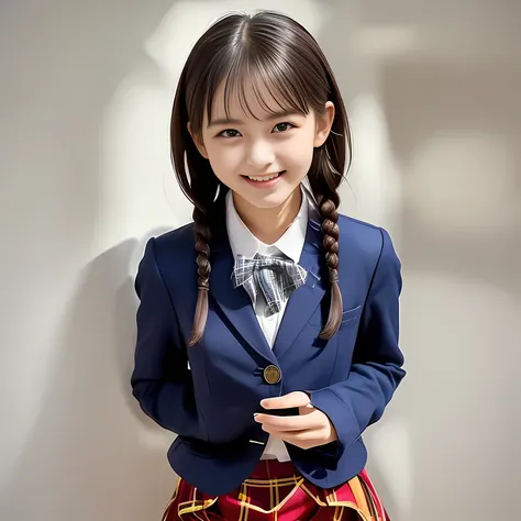 (Highest quality, masterpiece:1.2), Highest quality, High resolution, 1080P, 8k, 158cm, (A noble, graceful and 13yo Japanese young long hair fashion model lying on a white floor is laughing at me, look at me with intense pity: 1.5), (Everyone says she is t...