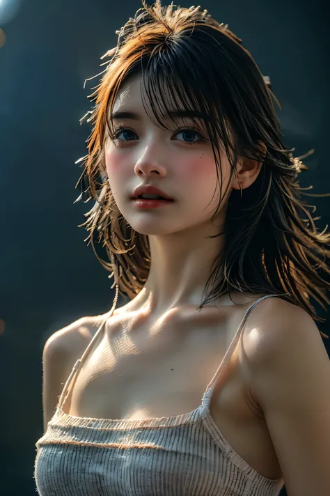 (8k, RAW Photos,Best Quality, High resolution:1.1), (Ultra-realistic:1.4),(Realistic, Realistic:1.3),The Beauty of Japan、((Upper Body:1.3)), Girl, Shining Eyes, Steampunk Nude Style, 超美Girl、Clear skin and face
