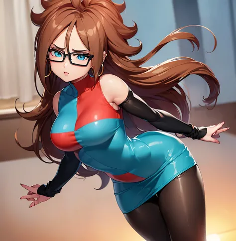 ((1girl)),((alone)), android 21, (dragon ball ),(masterpiece), (best quality), (ultra detailed), (best illustration), (best shadow), (absurdities) , sharp focus, cowboy shot, atmospheric perspective, depth of field, dynamic posture, ((looking at viewer)), ...