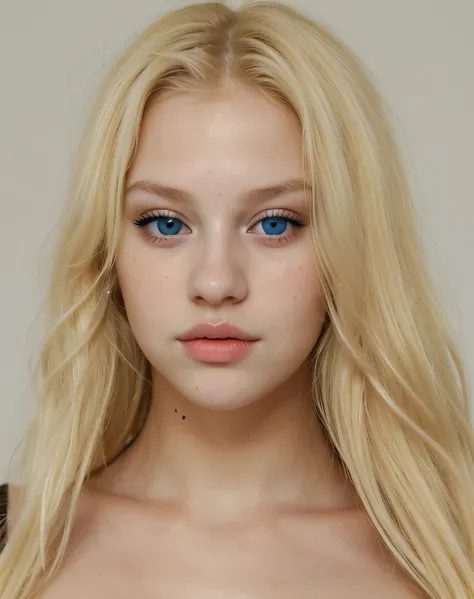 a young blonde women with full klips and eyes