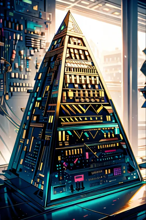 circuit board，pyramid，HD