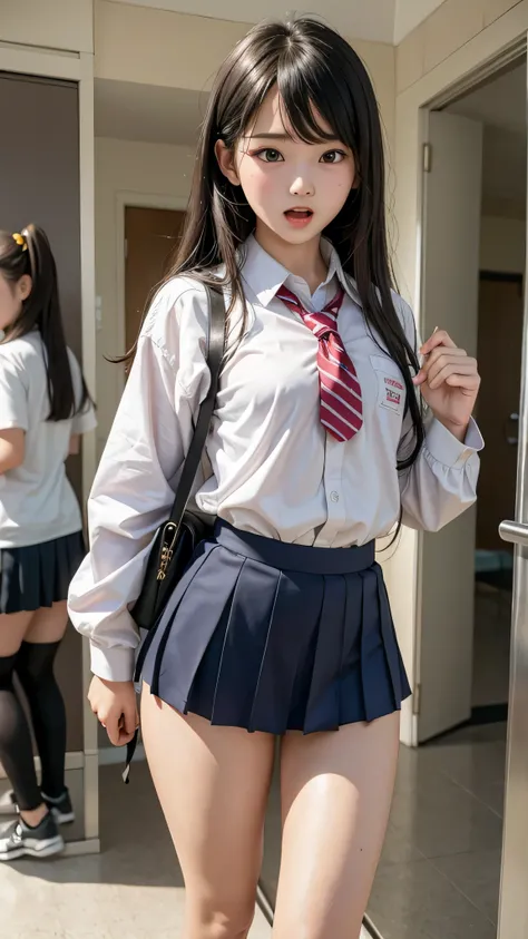 Beautiful and innocent schoolgirl screams in sexy underwear、Excited high school boys, Taking off the uniform, High school boy attacks girl' School locker room, Sexual assault by a high school student, Being molested by a high school student, A beautifu...