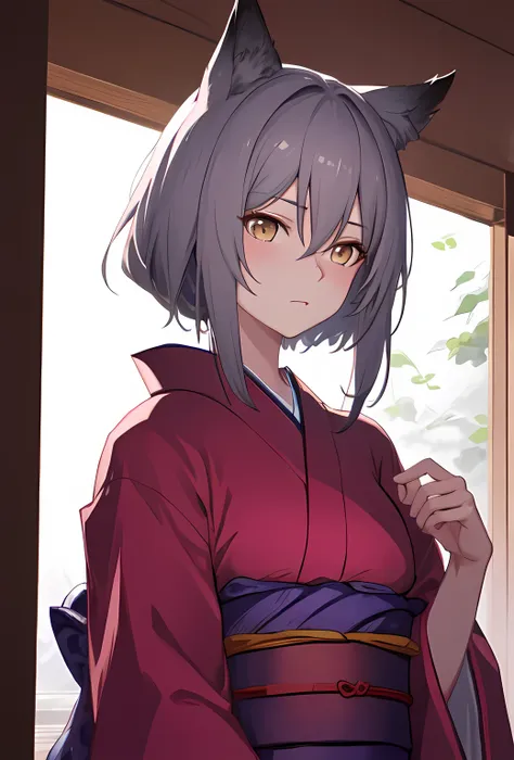 best quality, masterpiece, highres, solo, (projekt_red_arknights:1.10), (yukata:1.30), (kimono:1.15), 22