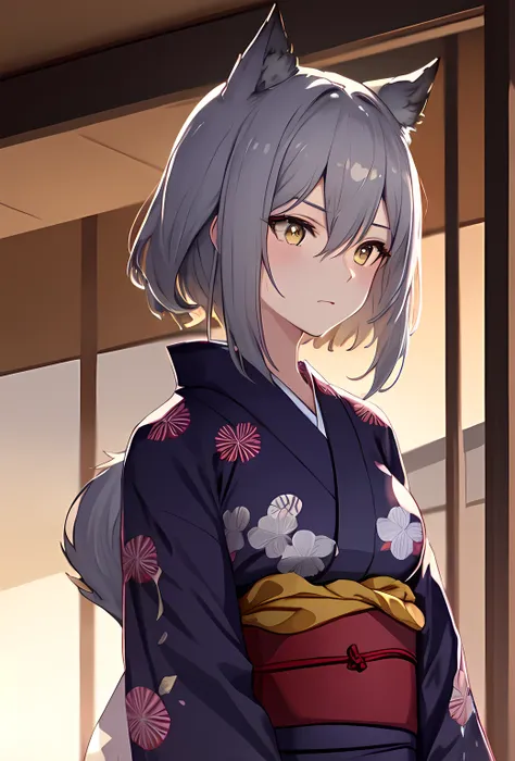 best quality, masterpiece, highres, solo, (projekt_red_arknights:1.10), (yukata:1.30), (kimono:1.15), 22