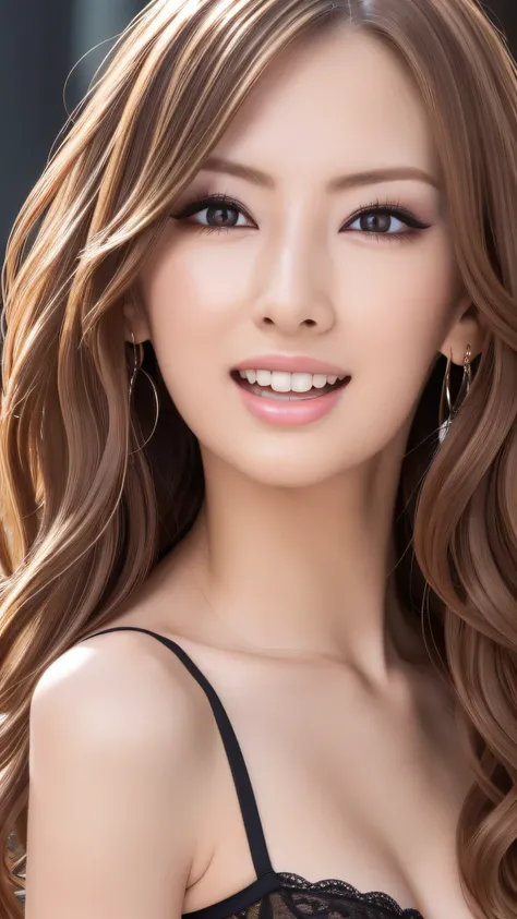 ((Best Quality, Tabletop, Ultra-high resolution、The most complex and detailed depiction))、(Face close-up:1.5),(Beautiful woman:1.8)、(Very light brown wavy hair:1.8), (Accurate anatomy:1.1)、Colored contact lenses、Perfect Makeup、Natural lips、Highly saturated...