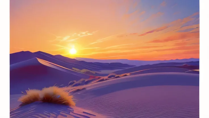 Desert, ((masterpiece)), dune, sand, town, medieval, tropical, ((desert)), huge diune, anime, painting,