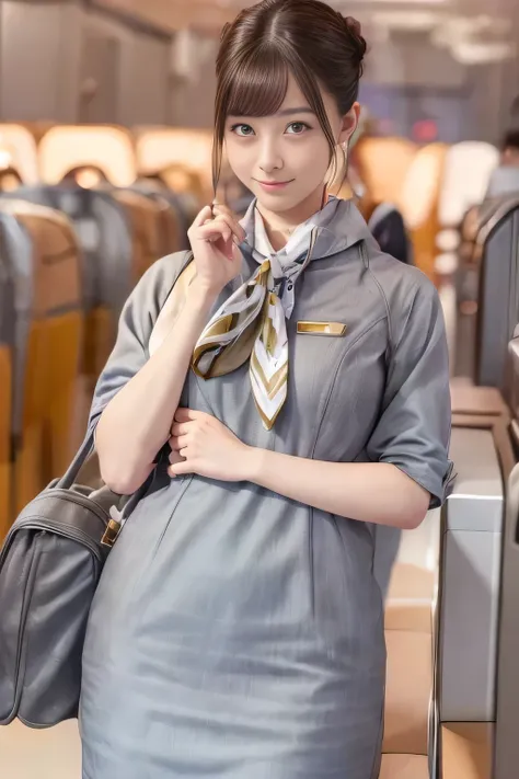 (masterpiece:1.2、best quality:1.2)、32khdr、high resolution、(alone、1 girl、slim figure)、（starlux airlines cabincrew uniform）、 (at t...