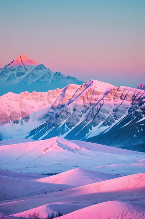 brightly colored abstract background with a blurry image of a mountain range, made entirely from gradients, pink and blue gradients, beautifully dithered gradients, beautiful gradients, gradients and soft light, wallpaper 4k, wallpaper 4 k, beautiful art u...