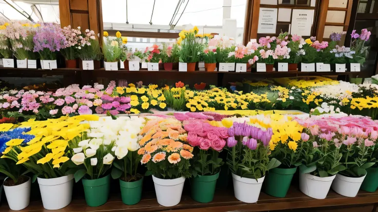 Flowers in the flower shop