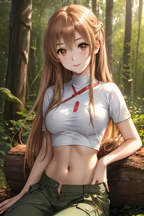 close up 1 Japanese-american girl in, photo of Asuna, Yuuki Asuna, Solo, (straight strawberry blond hair, very long hazelnut hair, (hazel brown eyes: 1.2), (perfect clear skin, pale skin, detailed skin, medium breasts, pokies, round breasts, perfect body, ...