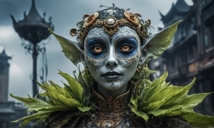 Magical plant ghost flower, ghost flower,carismatic，Incredible，terror ,extremely detailed,intricate details,big eyes extremely detailed, high detailed eyes,16k resolution, realistic humid skin,extremely intricate details,Epic Realistic,face anatomically co...