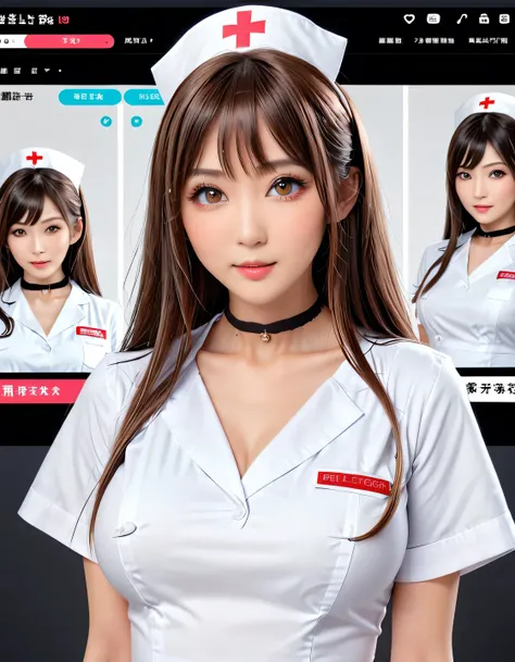 ((live-action, photograph)), Score_9, Score_8, Score_8 Up, RPG style character status screen with young female name [number.003Mirei♀18]Displayed prominently at the top of the screen. The interface is designed in RPG game style, Three Views, Front View, Re...