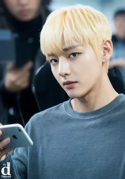 kim taehyung, High resolution, blonde hair, 