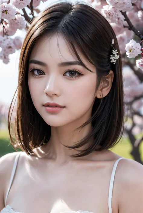 Realistic (photorealistic Realism), (high resolution), ((intricately detailed digital art)), (ultra realistic texture details: velvety skin, hair), ((ultra quality)), (UHD:1.3), professional photography, (glamour shot of Japanese woman:1.3), (intricately d...