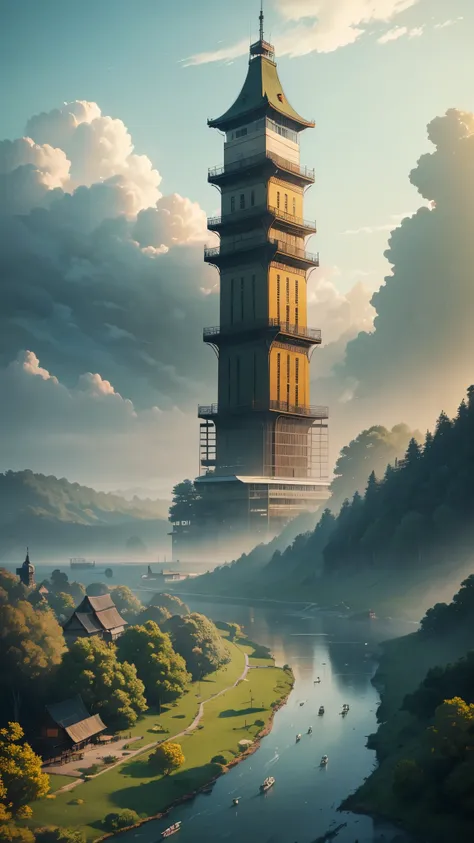 Once upon a time, men rode on yellow cranes away,
Now only the Yellow Crane Tower remains here to stay.
The yellow crane, once gone, returns no more,
White clouds linger for thousands of years, empty and oer.
The clear river flows past Han Yang trees so di...