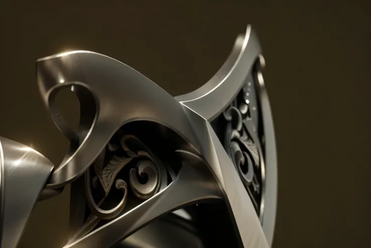 there is a detailed and realistic metal sculpture of a bird on a table, hyperdetailed metalwork, rendered in keyshot, detail render, art nouveau octane render, high detail render, elden ring inspired, post-processing. high detail, highly detail. octane ren...