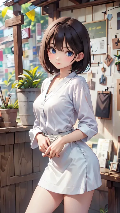 ((sfw: 1.4)), ((detailed face,  professional photography)), ((sfw, office lady, suit, extra short hair, sidelocks-hair, 1 Girl)), Ultra High Resolution, (Realistic: 1.4), RAW Photo, Best Quality, (Photorealistic Stick), Focus, Soft Light, (()), ((Japanese)...