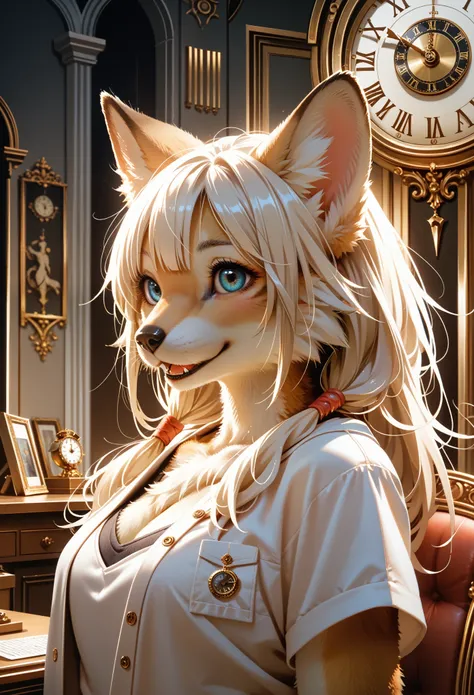 doujinshi cover_page, highres, top quality, best quality, paid reward available, unparalleled masterpiece, perfect artwork, absurdres, High-quality illustrations, super high resolution, detailed background, perfect anatomy(1girl, kemono, furry anthro, fear...