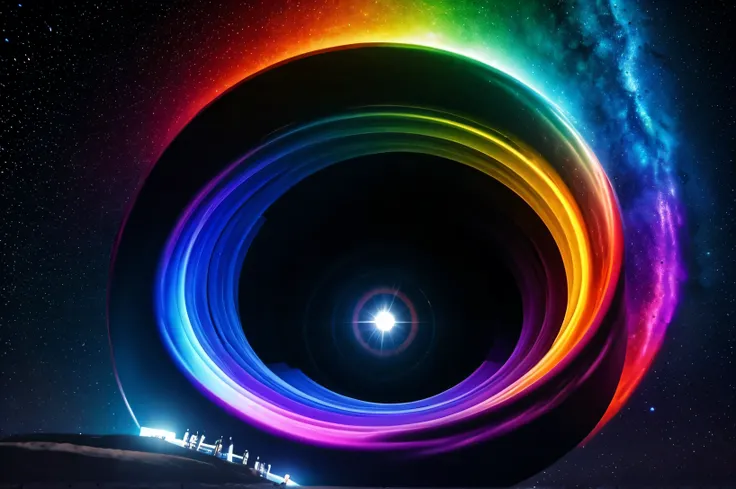 rainbow blackhole on the space