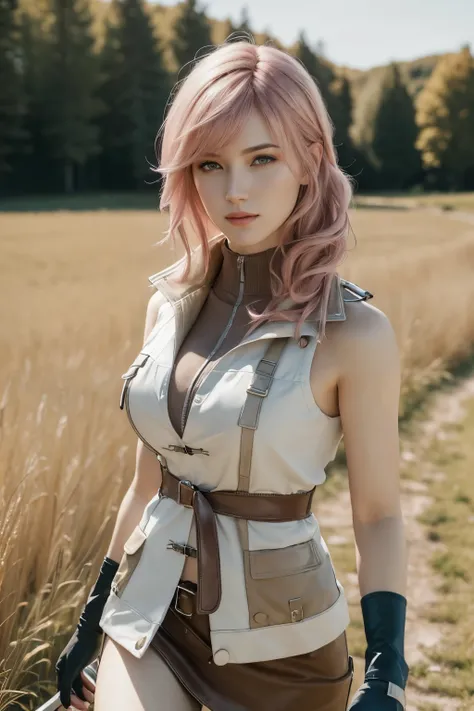 (masterpiece, best quality:1.4), (walk on all four:1.5), (1girl, solo:1.5), (european youth:1), lightning farron, sleeveless, skirt, fingerless gloves, looking at viewer, (soft pink hair:0.5), erotic smile, beautiful face, highly detailed face, highly deta...