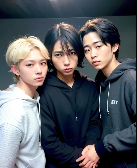 Kyohei Funayama　Daisei Miyagawa　Kyoya Honda　Sakurada Street　Grey sweatshirt　erection　Oversized black hoodie　Yarisa　Three good friends　Blonde　Black Hair　Beautiful Boy　Handsome　Alluring　host　Facial national treasure　Ryo Yoshizawa　Yokohama Ryusei　Hip Shaking ...