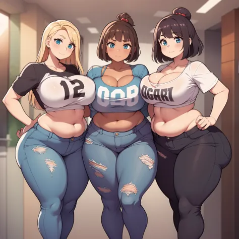 ((highres)), masterpiece, high quality, best quality, beautiful, perfect lighting, detailed face, ultra cute face, (((3girls))),...