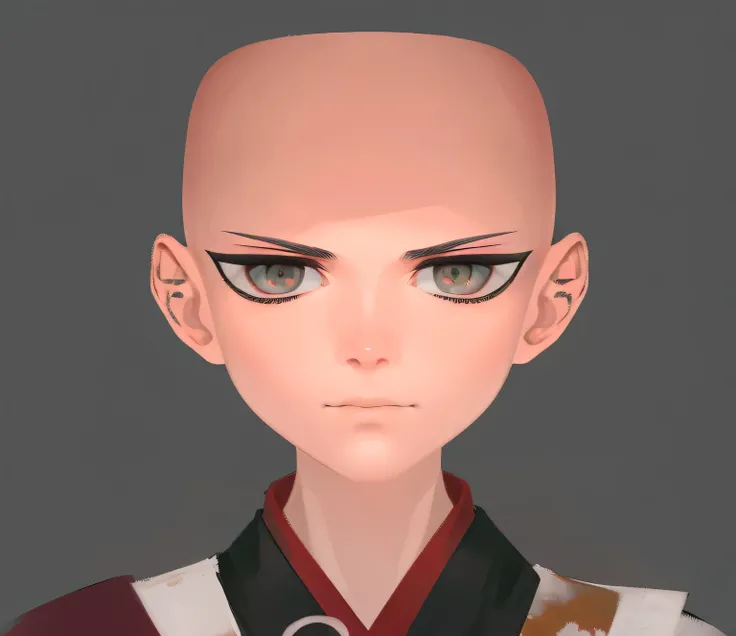 anime avatar of a bald man with a red and black shirt, detailed anime soft face, high detailed face anime, anime highly detailed, anime styled 3d, with very highly detailed face, hyaku. detailed, semi realistic anime, highly_detailed_face!!!, masuimi max, ...