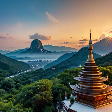 Create an image of a beautiful mountain in Thailand