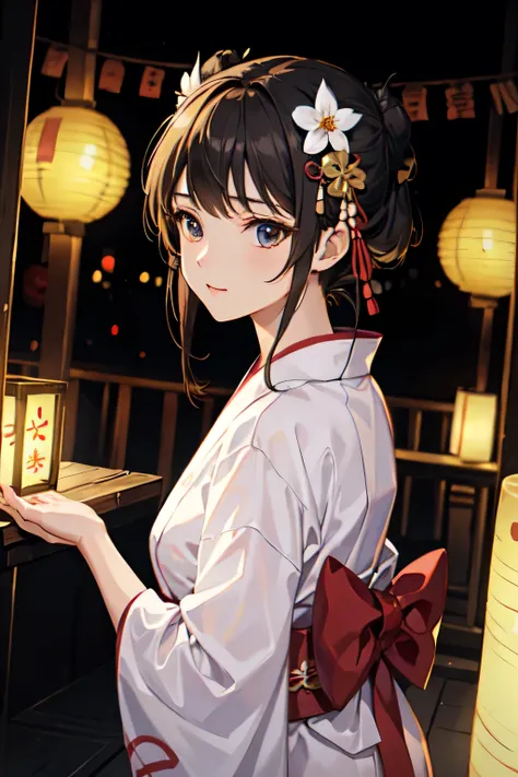 ((Best Quality)), ((masterpiece)), (detailed), One girl, yukata, Lantern