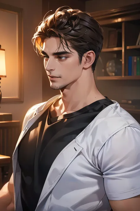 (best quality,4K,8k,A high resolution,work of art:1.2),ultra detailed,(realistic,photorealistic,photo-realistic:1.37),3 men,cute anime,Portraits,strong,masculine,dark hair,sharp jaw,mesmerizing eyes,perfectly styled hair,confident expression and passionate...