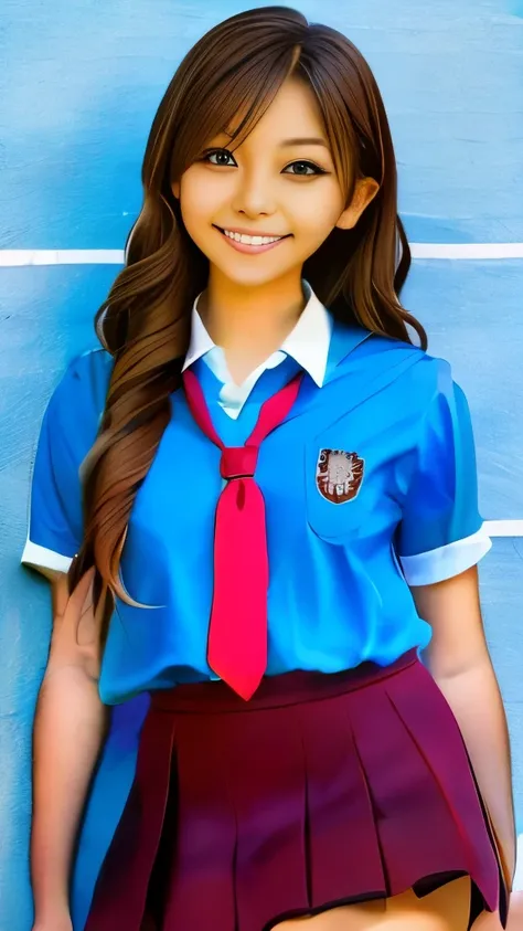 arafed image of a woman in a skirt and shirt, jk uniform, school uniform, dressed as schoolgirl, seifuku, wearing school uniform, girl wearing uniform, school girl, bae suzy, tzuyu from twice, wearing a school uniform, magic school uniform, realistic schoo...