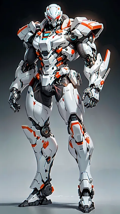 (masterpiece:1.5, best quality:1.5, extremely delicate:1.5), (male:1.5), humanoid mecha, fully enclosed shoulder guards, matchin...