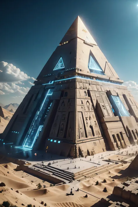 ((Best Quality、8k、masterpiece:1.3))、Photorealistic, Sharp focus, High image quality, High resolution, Portraiture, One Person, woman, beautiful woman, sexy、Walking through ancient Egypt, the woman warrior of Egypt、Complex technology, Pyramids and ancient E...