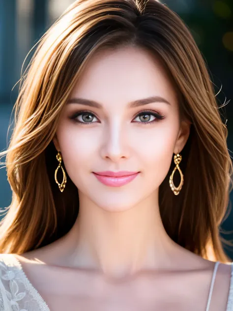 a beautiful russian model in her 30s, sharp focus, perfect dynamic composition, beautiful eyes looking at the camera and smiling, elegant and perfect makeup, ultra-detailed and realistic beauty portrait, high quality, 8k, photorealistic, studio lighting, v...