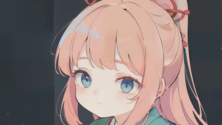 (((masterpiece: 1.5, , high resolution: 1.3, Super Resolution, Super Detail, Super Detail: 1.3, Rich background: 1.2))), 1 girl, Solitary, Green eyes pink long hair,Tie a blue ribbon, Bangs, Cute hairpin, School Uniform, White Serafon, Red sailor collar, S...