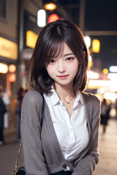 masterpiece, Best image quality, high quality, beautiful girl, Japan語, Japan , Popular Korean makeup,uniform, cardigan、 detailed, Swollen eyes, detailed eye, Fine skin, Beautiful Skin, 超High resolution, (reality:1.4), Very very beautiful, like々Funny face, ...