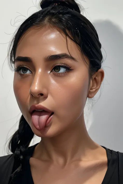 Taylor Hill、High resolution realistic photos,8k,Realistic skin texture,Born々New People々,1 girl,Tabletop,,Awards - Winning Photos, Very detailed, Keep your eyes clearly focused, Nose and mouth,Face Focus, Extreme close up of face、Woman with open mouth and c...