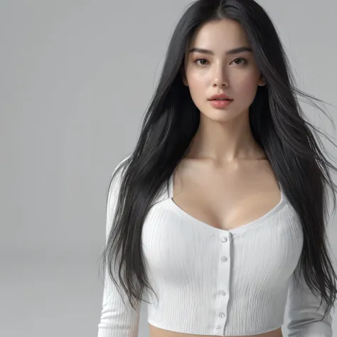 woman, 2, Ultra Definition, (photorealistic: 1.4), 8k, premier quality, Detailed backgrounds, delicate face, Natural makeup, raw photo, iphone, HdR, white skin, long hair, straight hair, Skinny body, black hair, sexy clothes, Whole body, let&#39;s use this...