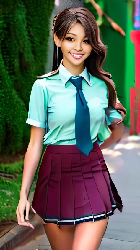 arafed image of a woman in a skirt and shirt, jk uniform, school uniform, dressed as schoolgirl, seifuku, wearing school uniform, girl wearing uniform, school girl, bae suzy, tzuyu from twice, wearing a school uniform, magic school uniform, realistic schoo...